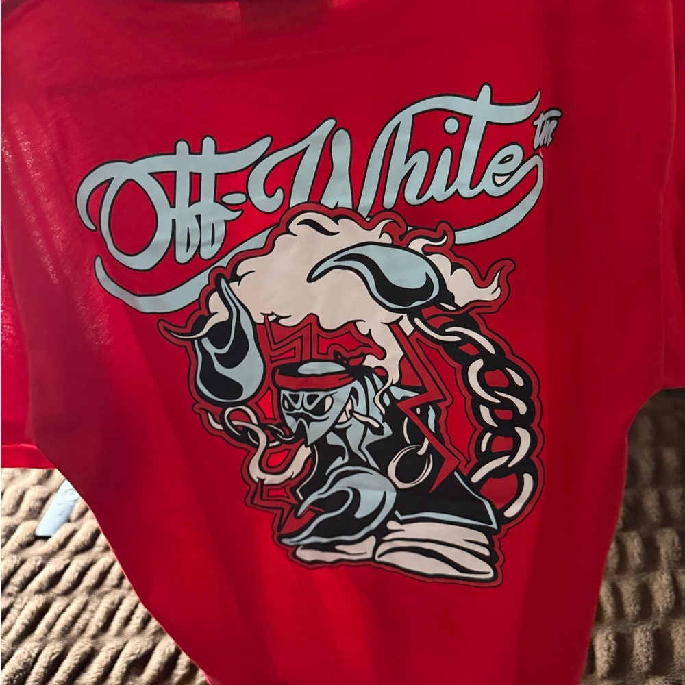 Off-White Red Graphic T-Shirt